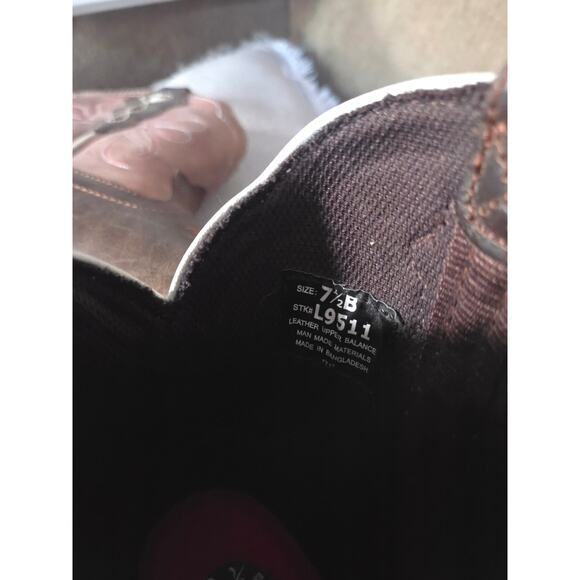 Justin Chellie Gypsy Cowgirl Boots Leather Womens Size 7.5B Chocolate and Copper - Picture 6 of 6